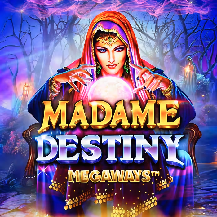 Madame Destiny fortune teller themed slot with free spins and wild symbols